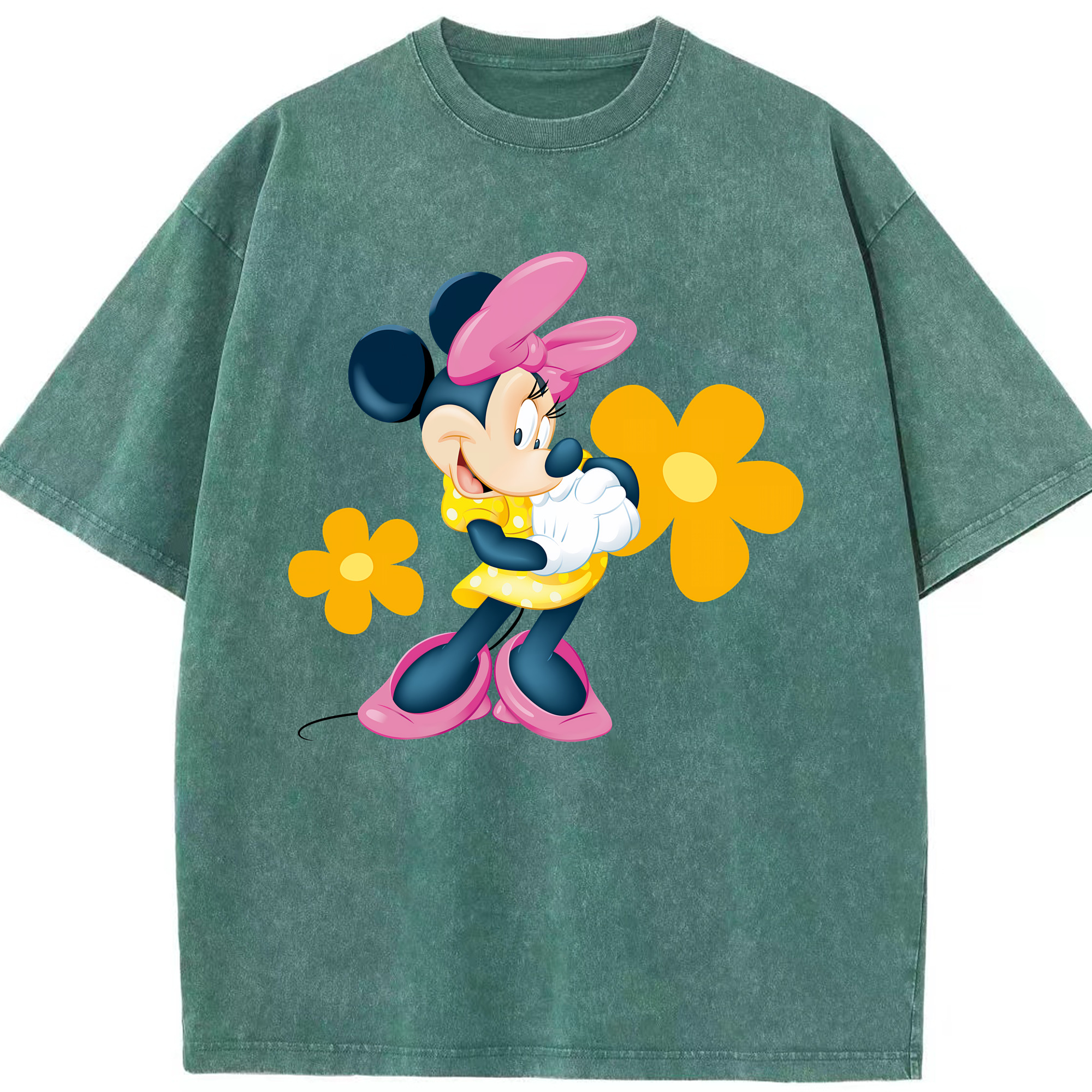 （画像用） ミッキーマウス Mickey Mouse 綿100% ヴィンテージ風 半袖Tシャツ（フロントプリント）